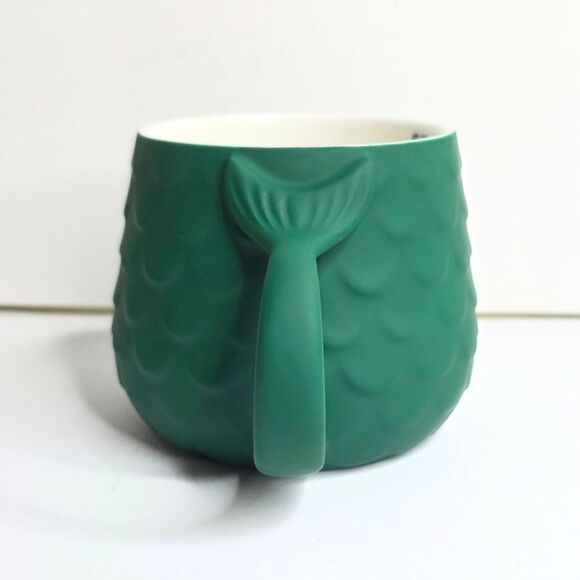 Starbucks Green Siren Scaled Mermaid Fish Tail Handle 2025 Mug - NEW - Picture 2 of 7